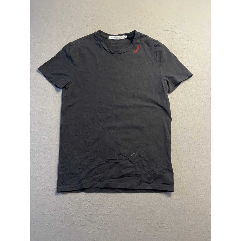 Calvin Klein Jeans T-Shirt Cotton Black Small Mens